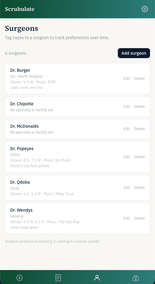 Surgeon Profiles